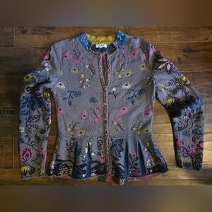 IVKO Floral Peplum Cardigan